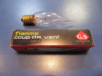 GIRARD SUDRON Windstoß - Kerzenlampe klar flamme coup de vent E14 15W Glühlampe