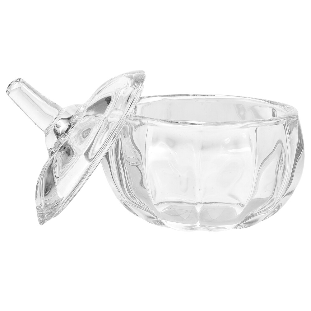 Pumpkin-Shaped Clear Sugar Bowl Candy Jars with Lids