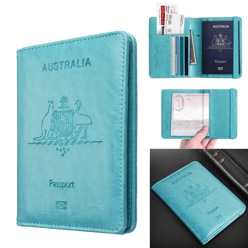 RFID Australia Passport Wallet Travel Leather Cards Holder Cover Case Women Men - Picture 51 of 102