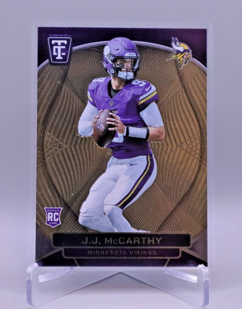 JJ MCCARTHY 2024 Panini Totally Certified GOLD MIRROR RC Vikings