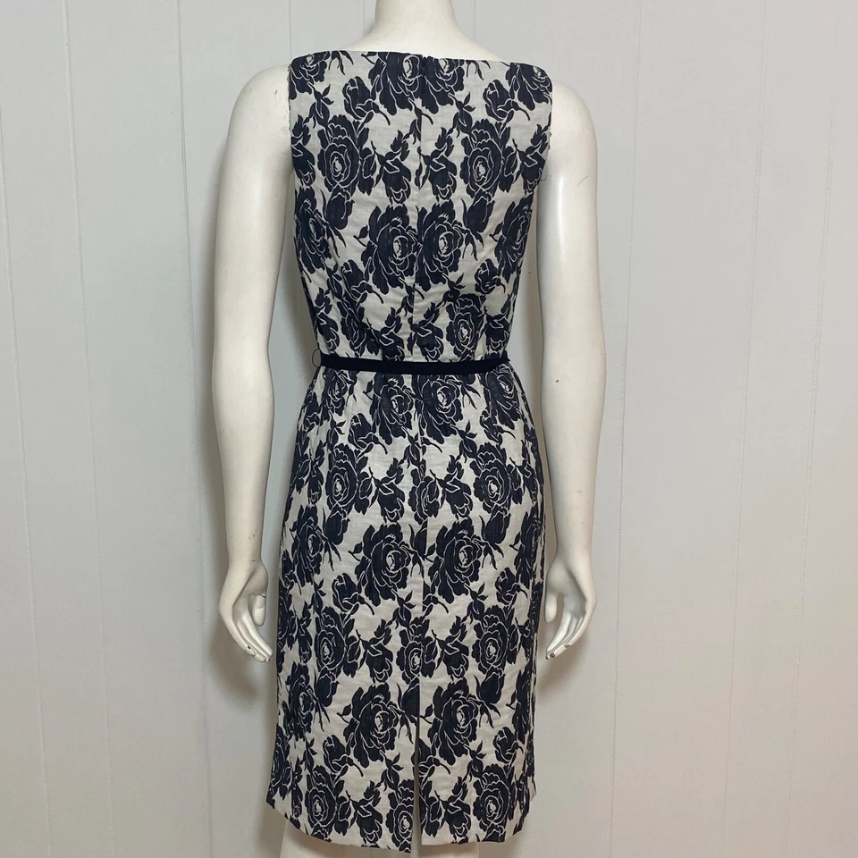 Vestido Helen Wang Para Mujer 6 Gris Negro Floral Arrugado Sin Mangas Cremallera Abertura Funda Foto 3 de 4