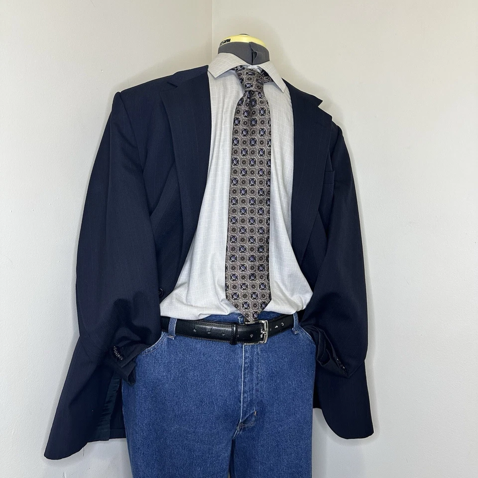 Abrigo deportivo Blazer Traje Chaqueta 42L 46" Azul Marino 2 Btn EE. UU.* De Colección Años 70 Botánica 500 Para Hombre* Foto 3 de 4