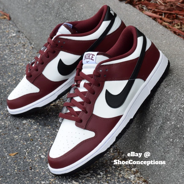 Nike Dunk Low Shoes Dark Team Red Black White FZ4616-600 Men's Sizes NEW