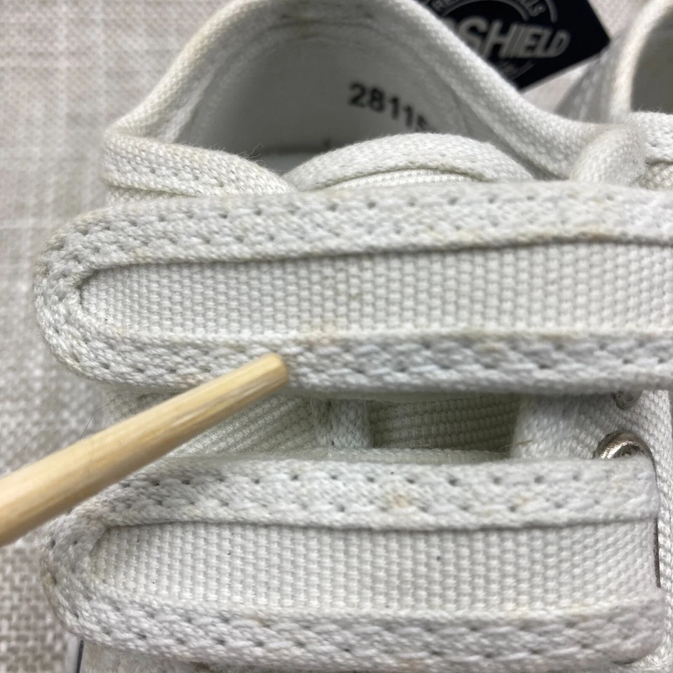 Zapatillas de lona Baby Gap infantil talla 5 blancas con correas dobles de gancho y bucle Foto 4 de 4