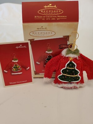 Hallmark 2003 Merry Glitzmas Light-Up Ornament NIB