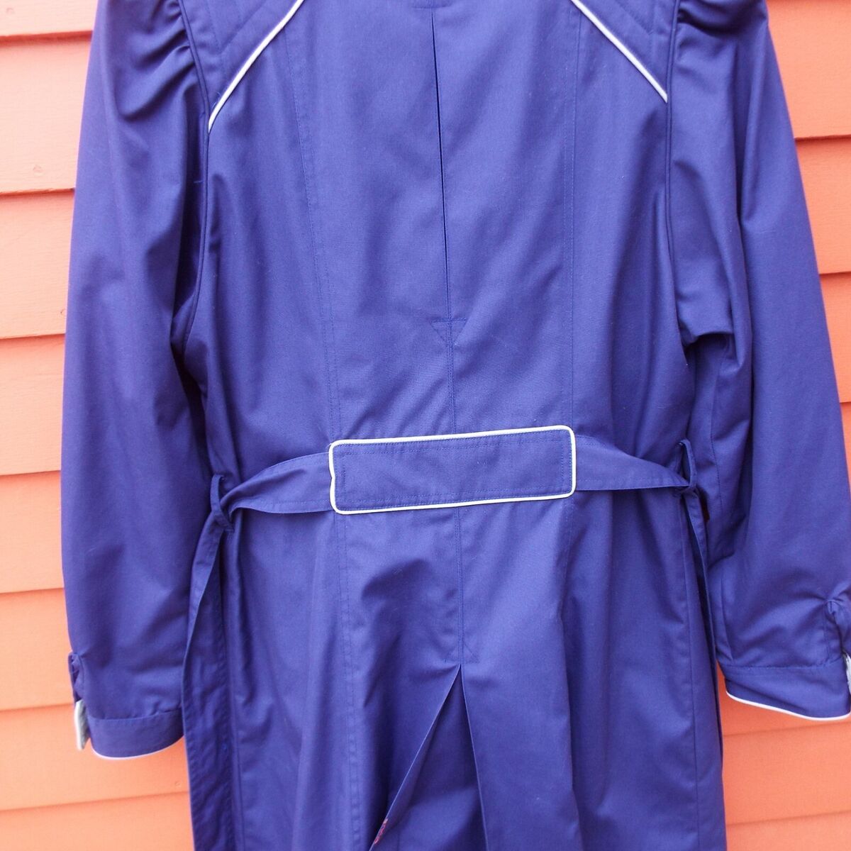 Vintage 1980's J. Gallery Trench Coat Jacket Long Purple All Vintage 1980's J. Gallery Trench Coat Jacket Long Purple All