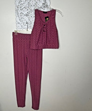 BFREE Los Angeles Junior's size 1X Yoga Top and Pant 2-piece set Dark Mauve