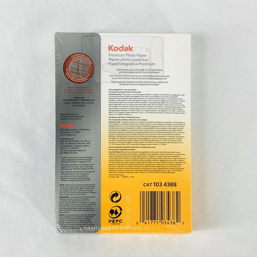 Kodak Premium Photo Paper 4 x 6 100 Sheets Gloss All In One Printers New Sealed - Picture 2 of 2