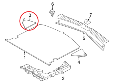 2017-2025 Mazda CX-5 Genuine OEM Cargo Trim Panel Cover - Psgr