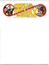 Sells 3 Ring Circus Letterhead 1973 Clown Elephants Ringmaster Blank Scarce