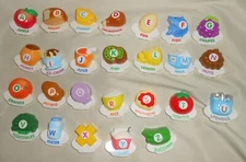 Vtech ABC Alphabet Food Fun Refrigerator Magnets COMPLETE A-Z