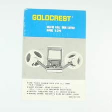GAF Goldcrest Deluxe Dual 8mm Editor Model D-300 - Two-Page Manual - Vintage