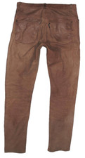 SPECKIGE! - POLO - Herren LEDERJEANS / Nubuk- Lederhose hell-braun ca. W31 / L31