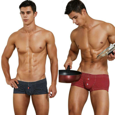 Seobean Sexy Men Casual Underpants Homewear Boxer Briefs Shorts Underwear Trunks