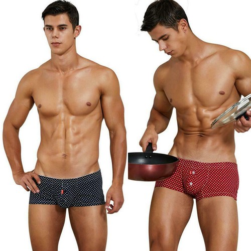New Seobean Men Casual Printed Underpants Homewear Boxer Briefs Shorts Underwear - Picture 5 of 11
