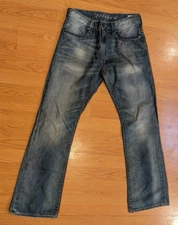 Men's MAVi Mitch Low-Rise Boot-Cut Blue Jeans - 32/34 (32.25" inseam)