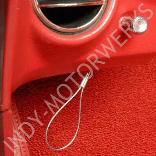C3 77-82 CORVETTE EMERGENCY HOOD RELEASE CABLE KIT PROTECTION IF STOCK FAILS - Bild 4 von 5