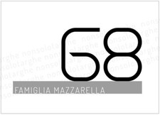 numero civico stile moderno fotoceramica 850° rettangolare 11x15