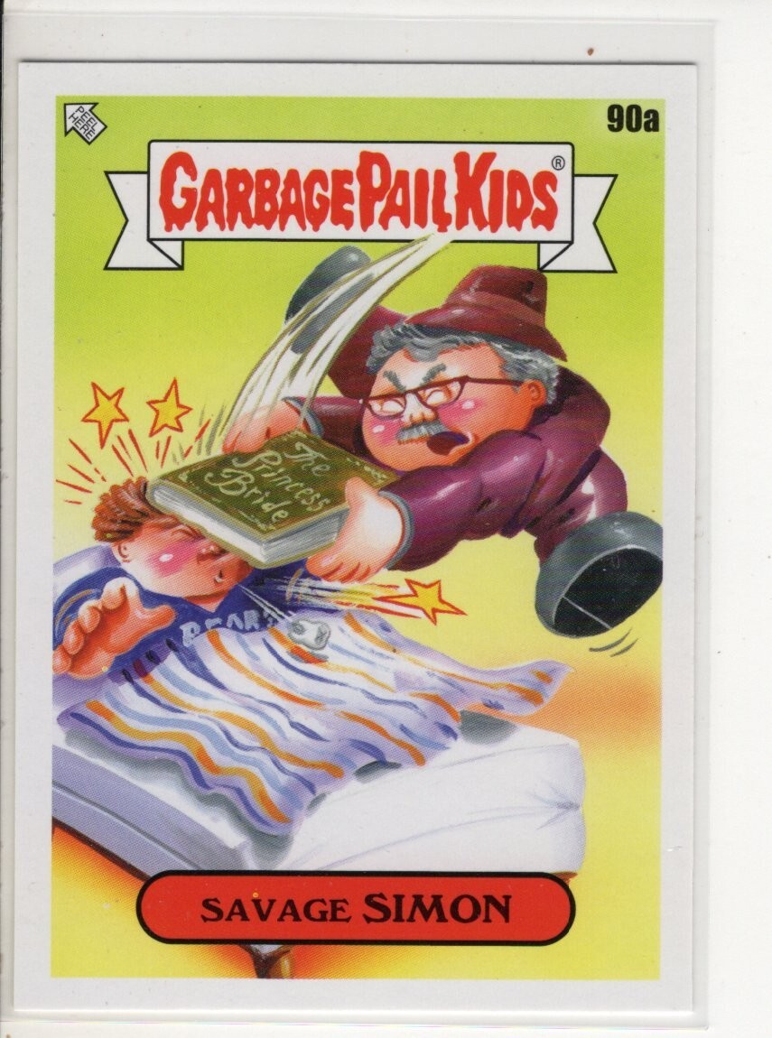 SAVAGE SIMON TOPPS GARBAGE PAIL KIDS CARD BOOKWORMS SERIES #90A EX