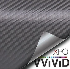 VVivid Xpo Matte Gunmetal Dry Carbon Vinyl Car Wrap Film | V174
