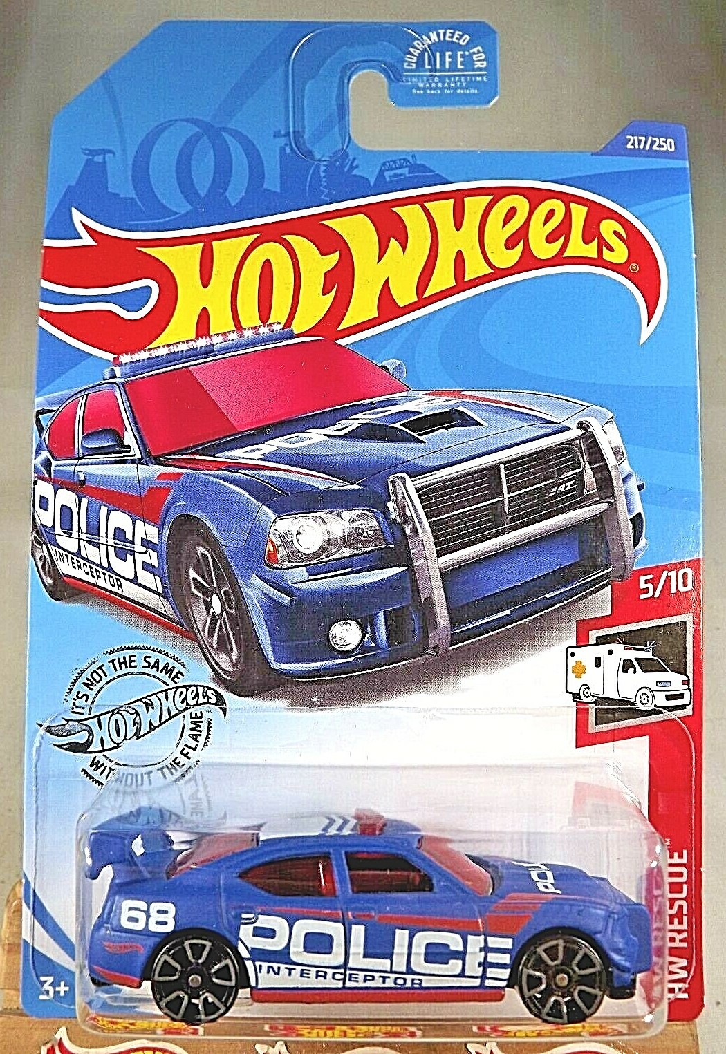 2020 Hot Wheels #217 HW Rescue 5/10 DODGE CHARGER DRIFT Blue w/Gray Trap5 Spokes