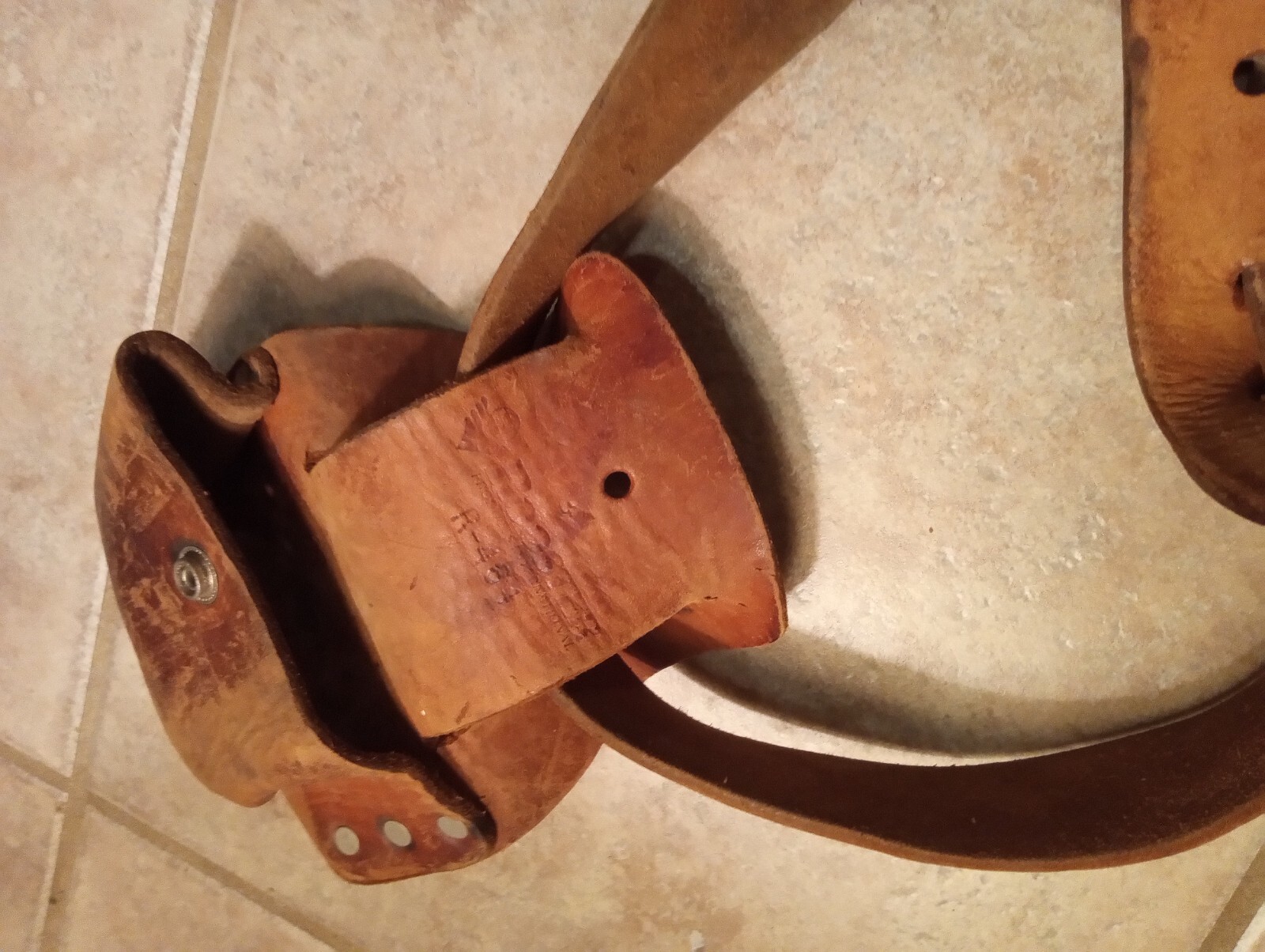 Vintage Action Leathercraft Tool Belt W Pouches Leather Craft Rooster
