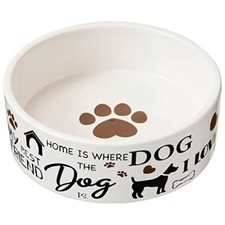 I Love Dogs Ceramic Dog Bowl 14oz High Gloss Pet Dish For Small Dogs Cats
