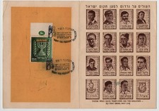 Judaica Menachem Begin signed in memorial folder, Fight for Freedom exhibition.
