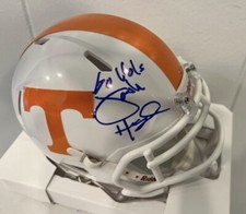 Josh Heupel Signed Tennessee Volunteers Mini Helmet Certificate HOLO VOLS