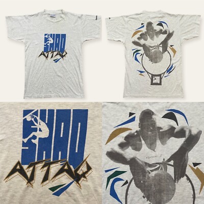 Vintage 90s Reebok Shaq Attaq Attack Shirt size S basketball t