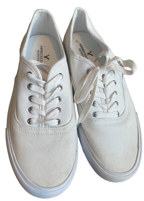 American Eagle Outfitters Men's Size 11 White Canvas Tennis Shoes Sneakers  #3 | eBay