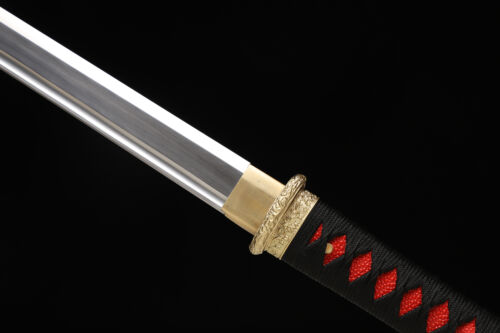 Handmade Wakizashi Japanese Samurai Katana Sword Ninja Full Tang T10 Steel Sharp - Picture 7 of 12