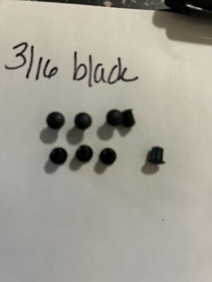 12 PCS 3/16 Inch Black Hole Plugs Plastic -black- flush 2-5MM-180-P
