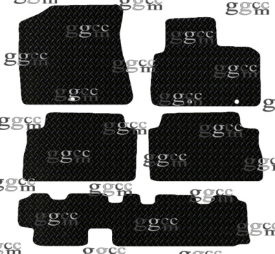 FITS KIAA SORENTO (7 SEAT) 2012 TO 2015 TAILORED BLACK RUBBER CAR FLOOR MATS.
