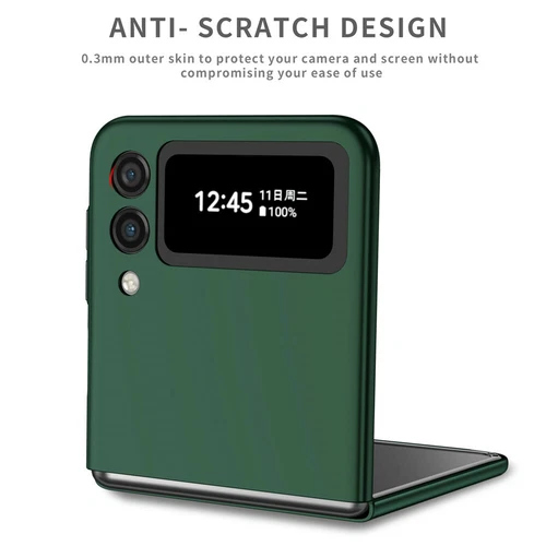 For-Samsung Galaxy Z Flip 4 3 5G Slim Matte Hard Case with Ring+Screen Protector - Picture 74 of 94