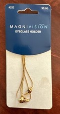 Eyeglass Holder Gold Color New