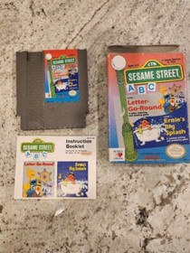 Sesame Street ABC Letter-go-Round/Ernie&rsquo;s Big Splash Nintendo NES CIB