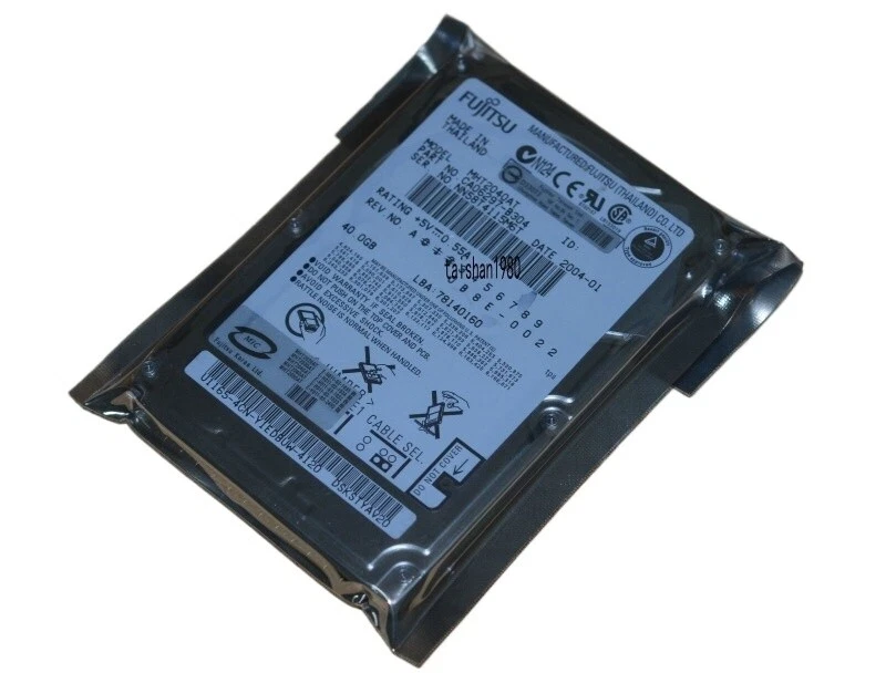 Fujitsu 40 GB,Internal,4200 RPM,2.5" MHT2040AT HDD NEW - Image 2 of 4