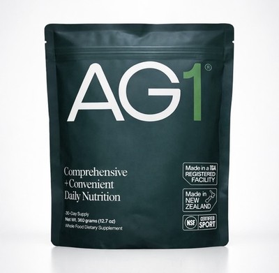 AG1 Daily Foundational Nutrition Whole Food Diet Supplement 30 Day Supply 390g