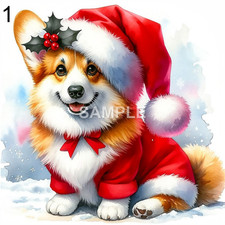 Corgi Acrylic Round Christmas Ornament choice of 1 
