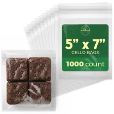 Self Sealing Cellophane Bags - 5" x 7" (1000 Count) - Clear Plastic Resealabl...