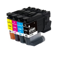 LC501 Ink Cartridges 4-Pack for Brother MFC-J1260DW MFC-J1360DW MFC-J1410DW