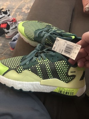 Adidas Nite Jogger Sneakers Green/White 3M Reflective EF5406 Men s Size 10 NWT