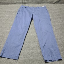 Nautica The Deck Pant Classic Fit Stretch Blue Chinos Men's Size 42W 32L