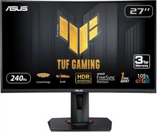 ASUS TUF Gaming 27" FHD VA 240Hz 1ms Curved Gaming Monitor w/ FreeSync  HDR UD