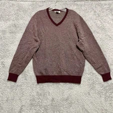 Daniel Cremieux Heather Pink Mens Large 80% Mercerized Wool 20% Cashmere Sweater
