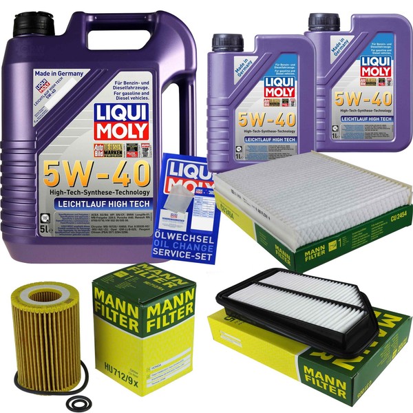 Mann Inspektionspaket 7L Liqui Moly 5W-40 FüR Honda Civic Vhatchback 2.2 Ctdi-image