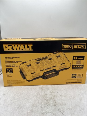 #ad DEWALT 20V MAX* Charger 4 Port Rapid Charge DCB104 Black Yellow $219.95
