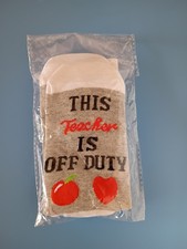 Fun Adult Crew Socks - If You Can Read This, This Teacher Is Off Duty