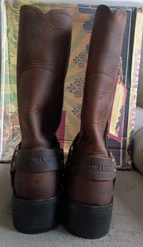 Durango Head West Harness Boot Size 9.5D Brown Leather DB594 Square Toe